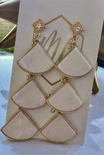 Triple Pearlized Shell Earrings
