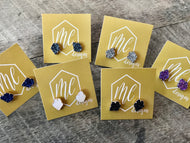 Small irregular druzy studs