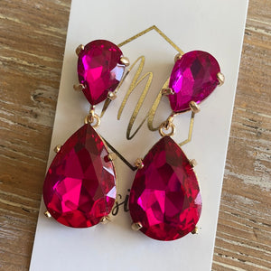 Jeweled waterdrop earring