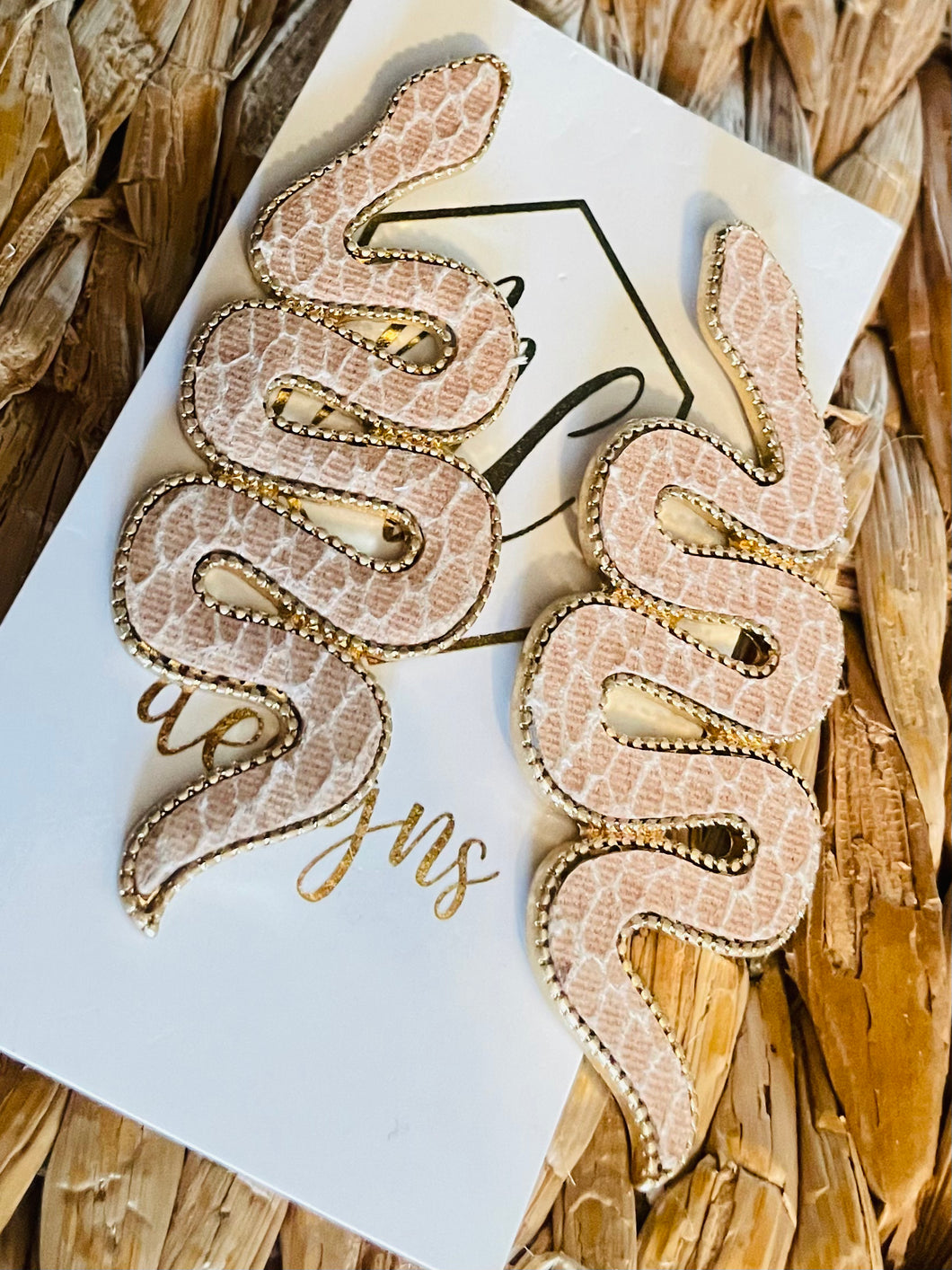 Snake Snakeskin Earrings