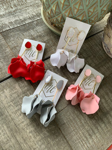 Dropped Flower Petal Earrings