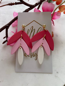 Multicolor Leaf Clay Earrings