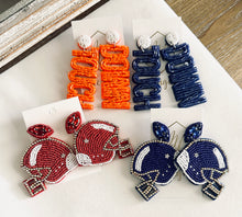New Football Beaded Earrings