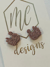Thanksgiving Glitter Turkey Stud Earrings