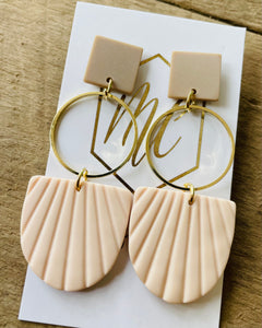 Neutral Tiered Acrylic Earrings