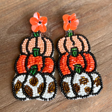 Fall Pumpkin Beaded Earrings Halloween