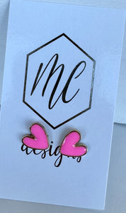 Various Heart Stud Earrings