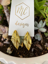 Gold Leaf Hoop earrings