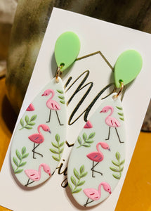 Pink Flamingo earrings