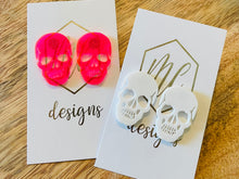 Acrylic Skull Stud Earrings