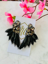 Sequin Rhinestone Wing Earrings