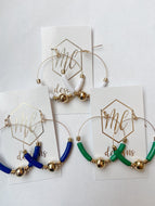 Gold Circle Colored Hoop