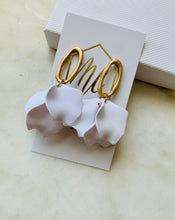 Small Petal open gold top Earrings