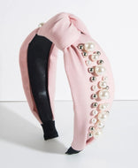 Faux Pearl Wide Knot Headband