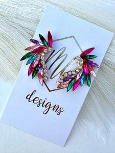 Jeweled Wing Earrings