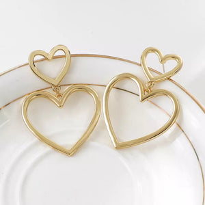 Double Heart Earrings