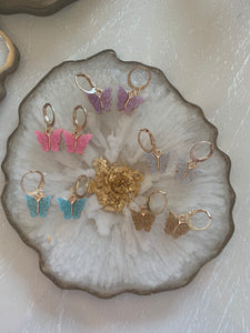 Glitter Butterfly Earrings