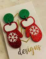 Christmas Snowflake Glove Earrings