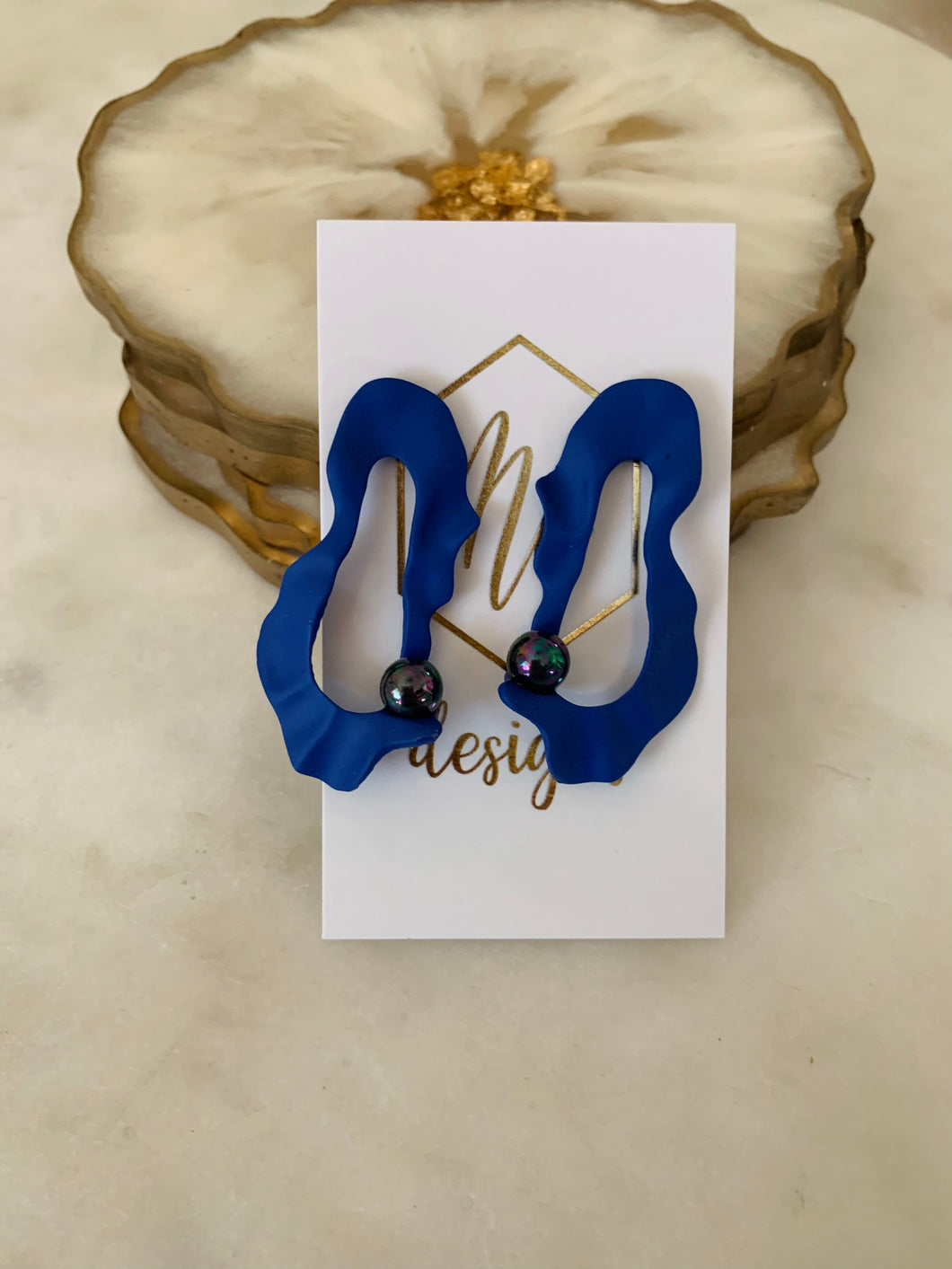 Blue Shape Earrings