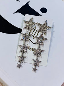 Star Pearl Rhinestone Earrings