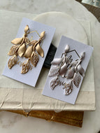 Leaf Earrings -Gold and Silver