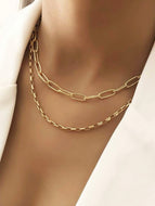 Double Gold Chain Necklaces