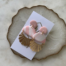 Pastel Clay Fan Earrings