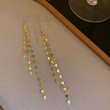 Dainty long chain earrings