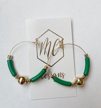 Gold Circle Colored Hoop