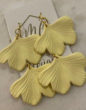 Double ginkgo leaf earrings