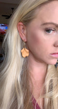 Petal Earrings with a Gold Hoop Top