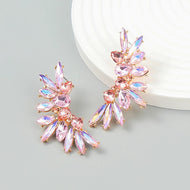 Winged Rhinestone Earrings Elegant