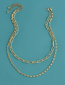 Double Gold Chain Necklaces