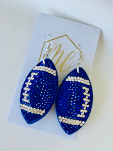 Rhinestone Football Earrings