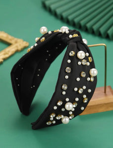 Jewel Pearl Knot Headbands
