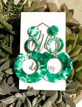 Marbled Acrylic Tiered Circle Earrings