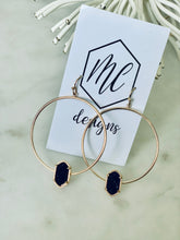 Gold Druzy circle earrings