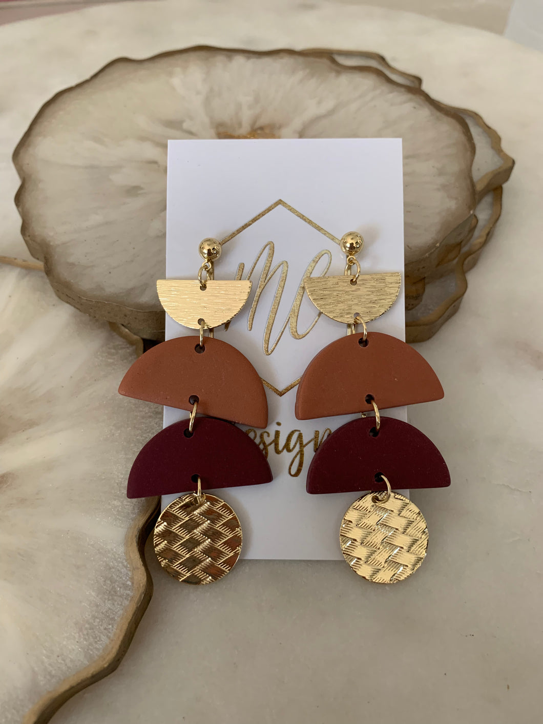 Brown Shape Earrings