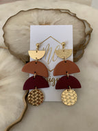 Brown Shape Earrings
