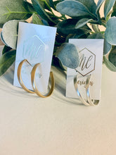 Large Flat Matte Hoop Earrings 50 mm