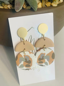 Neutral Clay Dangle Earrings