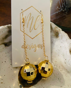 Hanging Disco Ball Earrings