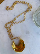 Double Gold Pendant Necklace