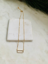 Rhinestone Oval Necklace