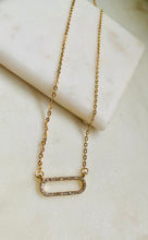 Rhinestone Oval Necklace