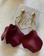 Flower petal statement earrings