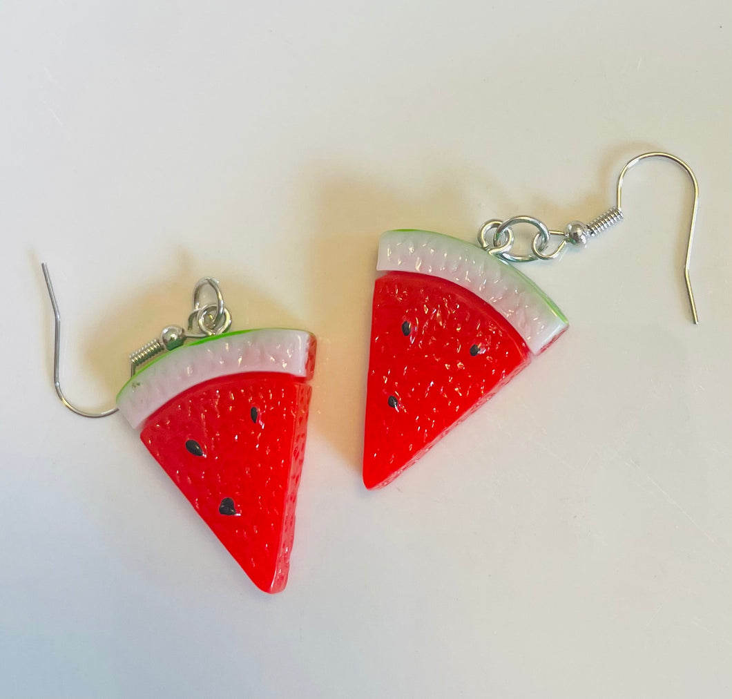 Fun Watermelon Slice Earrings