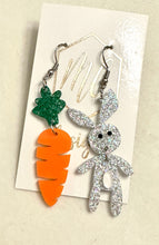 Bunny and Carrot Earrings Easter