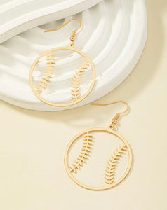 Baseball Dangle Earrings