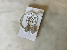 Silver druzy circle earrings